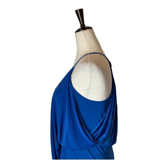 Misa Los Angeles Dress Women Medium Blue‎ Jersey Knit Racerback Domino Mini - Picture 7 of 12